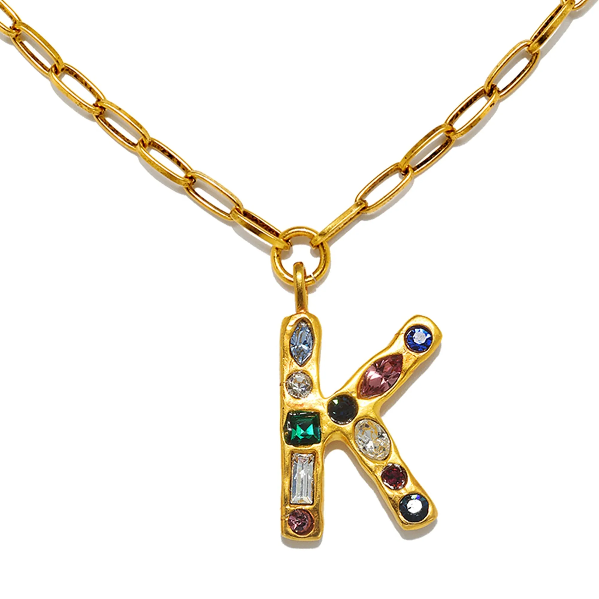 Emilie Gem Initial Necklace