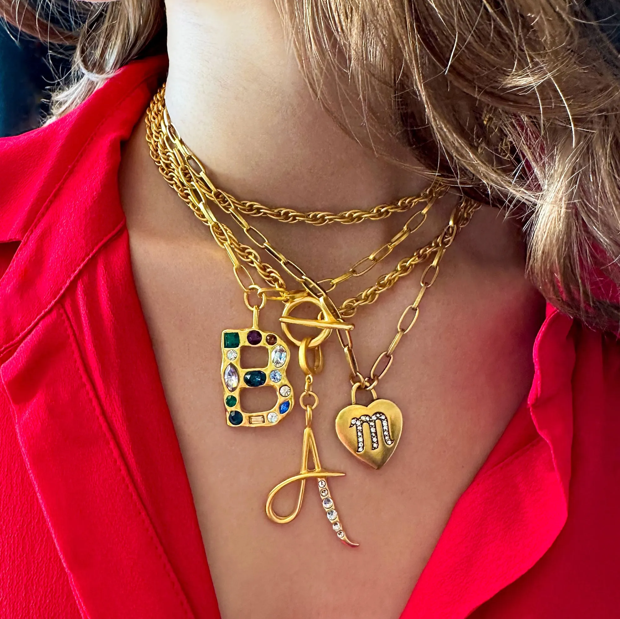 Emilie Gem Initial Necklace