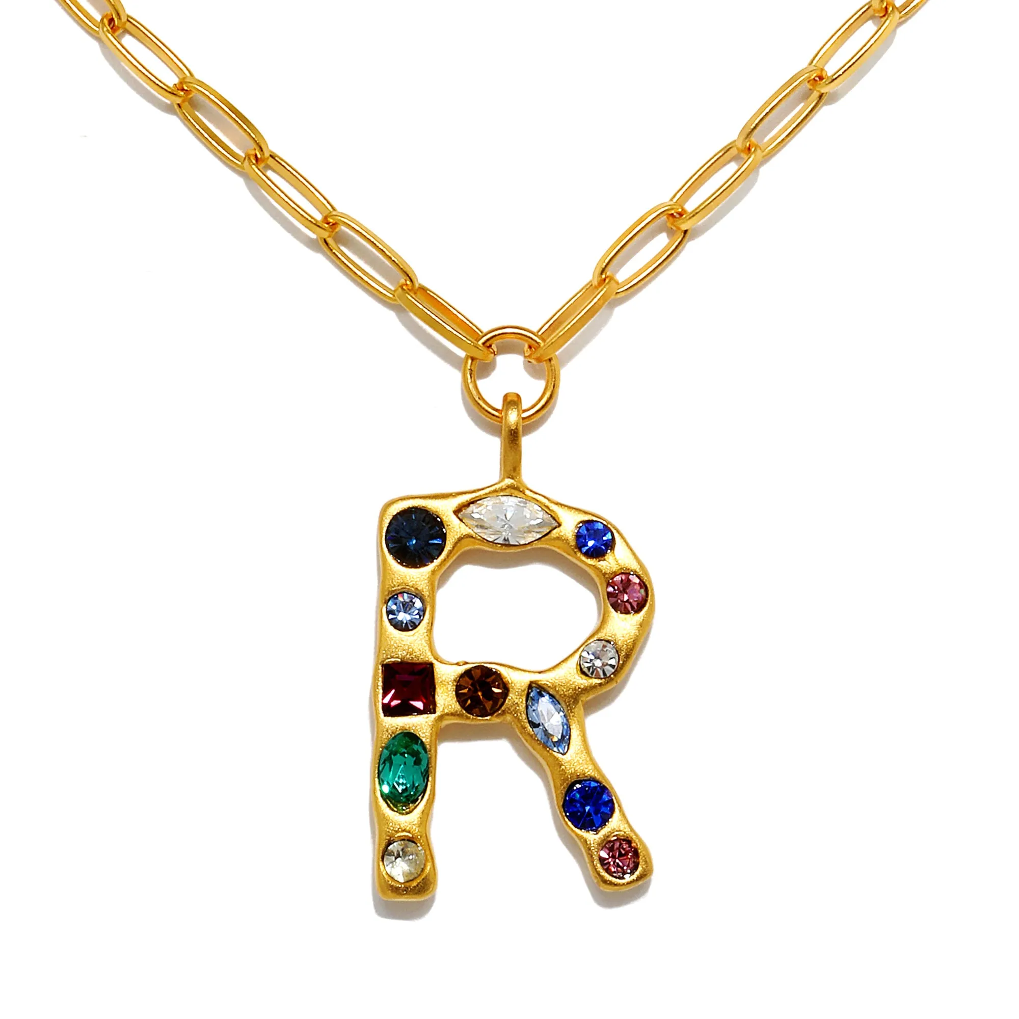 Emilie Gem Initial Necklace