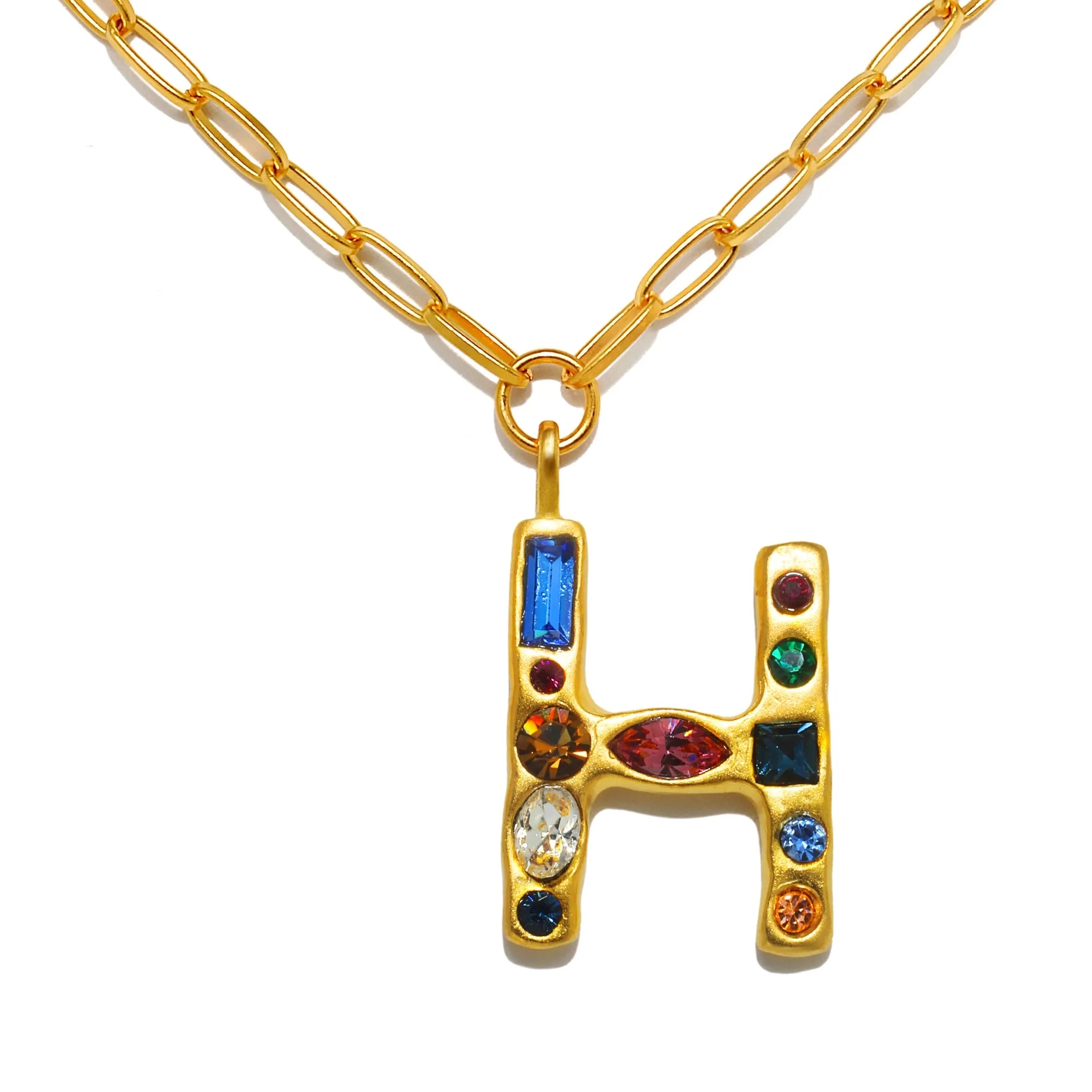 Emilie Gem Initial Necklace