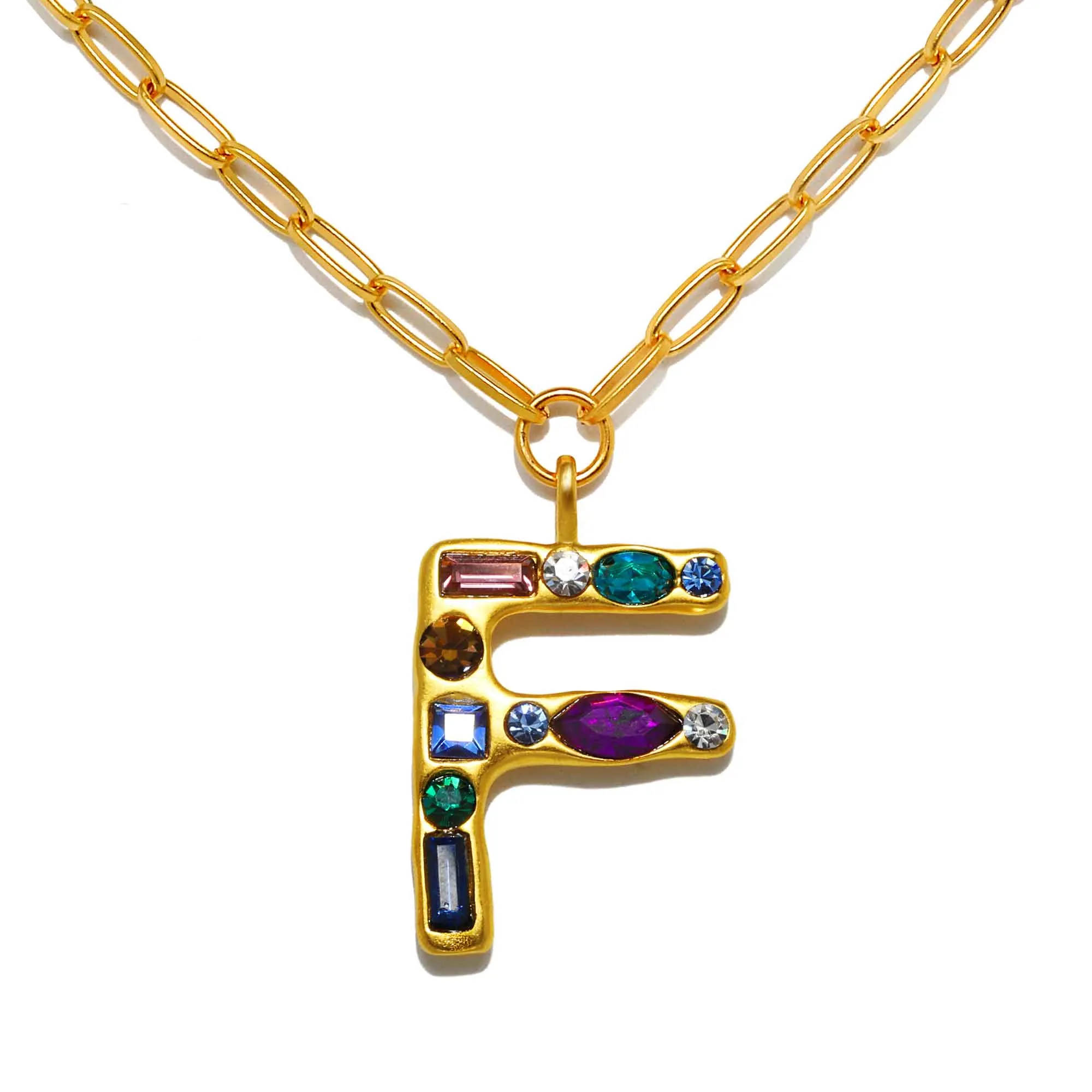 Emilie Gem Initial Necklace