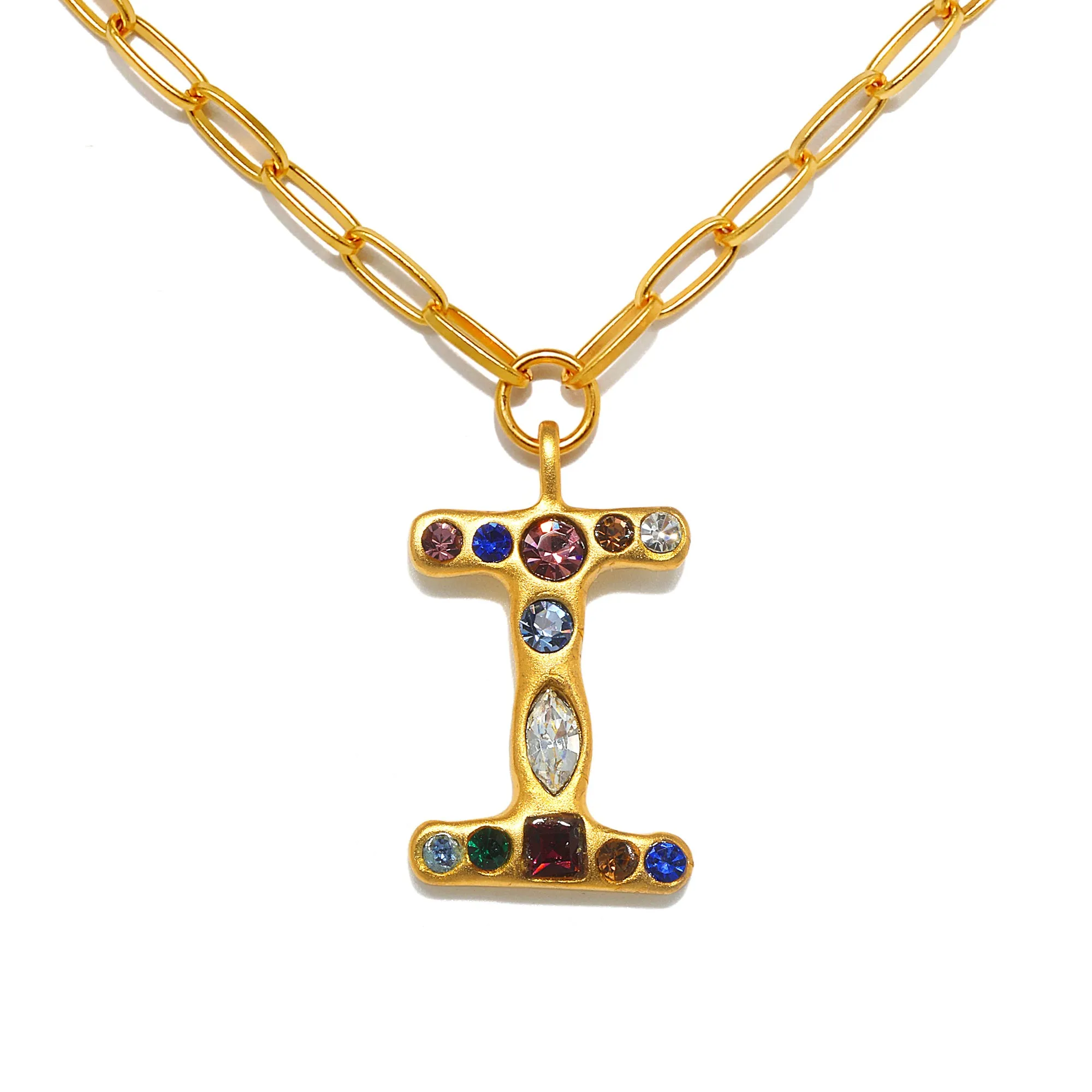 Emilie Gem Initial Necklace