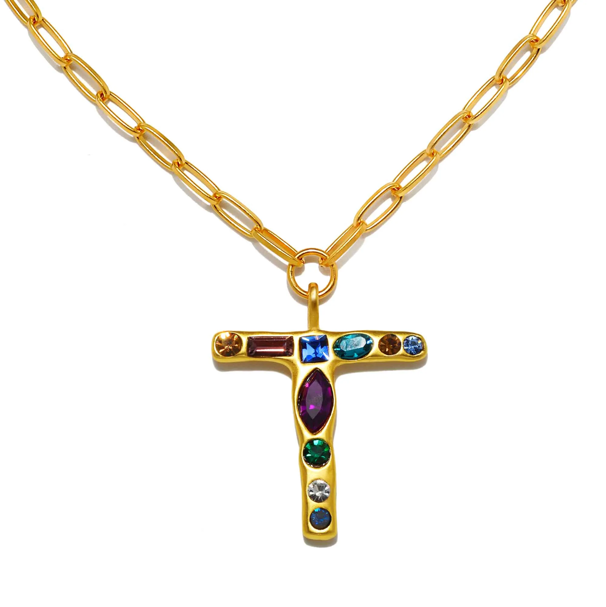 Emilie Gem Initial Necklace
