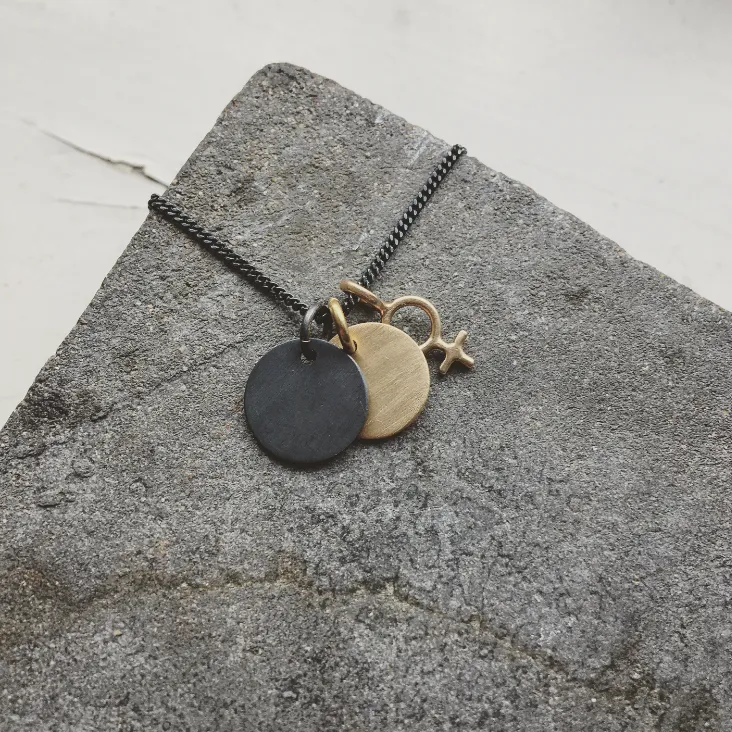 Enchain Thin Chain Silver / Black Ox / Gold Plated