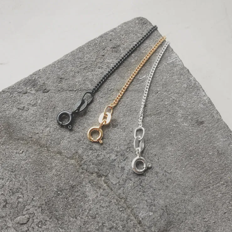 Enchain Thin Chain Silver / Black Ox / Gold Plated