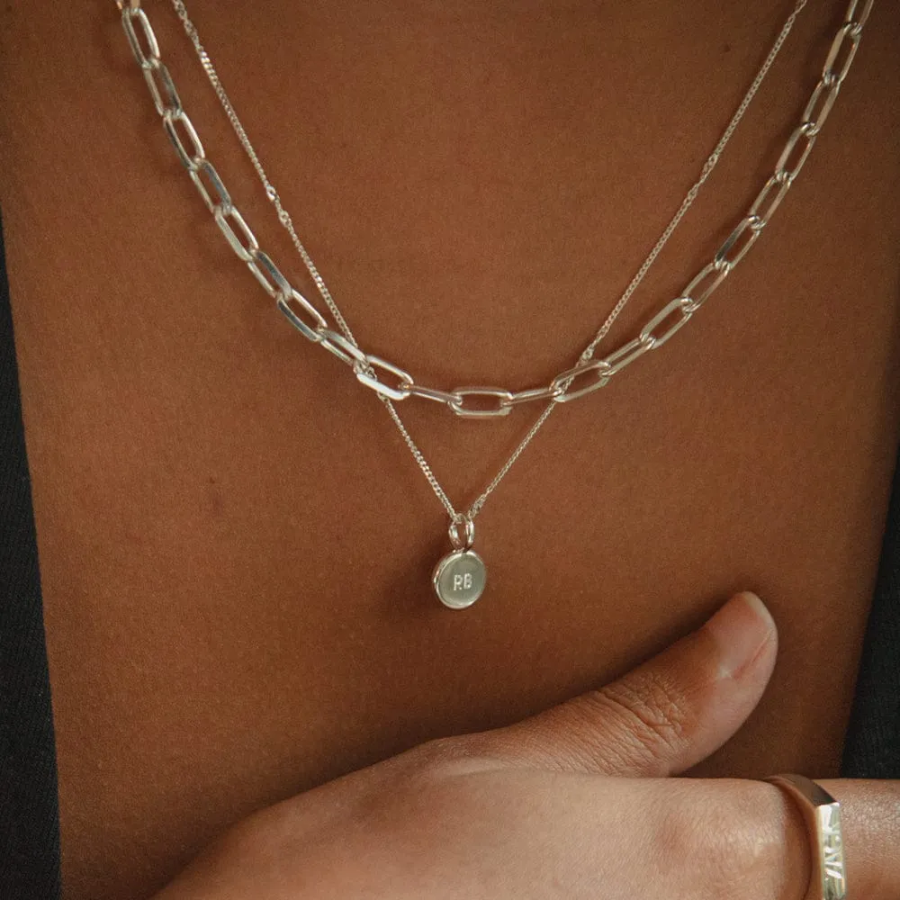 Engravable Mini Pendant Sterling Silver