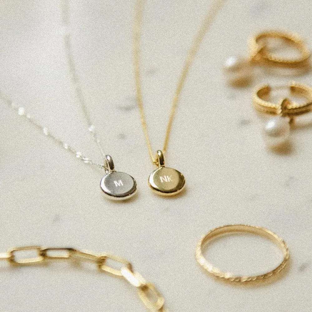 Engravable Mini Pendant Sterling Silver
