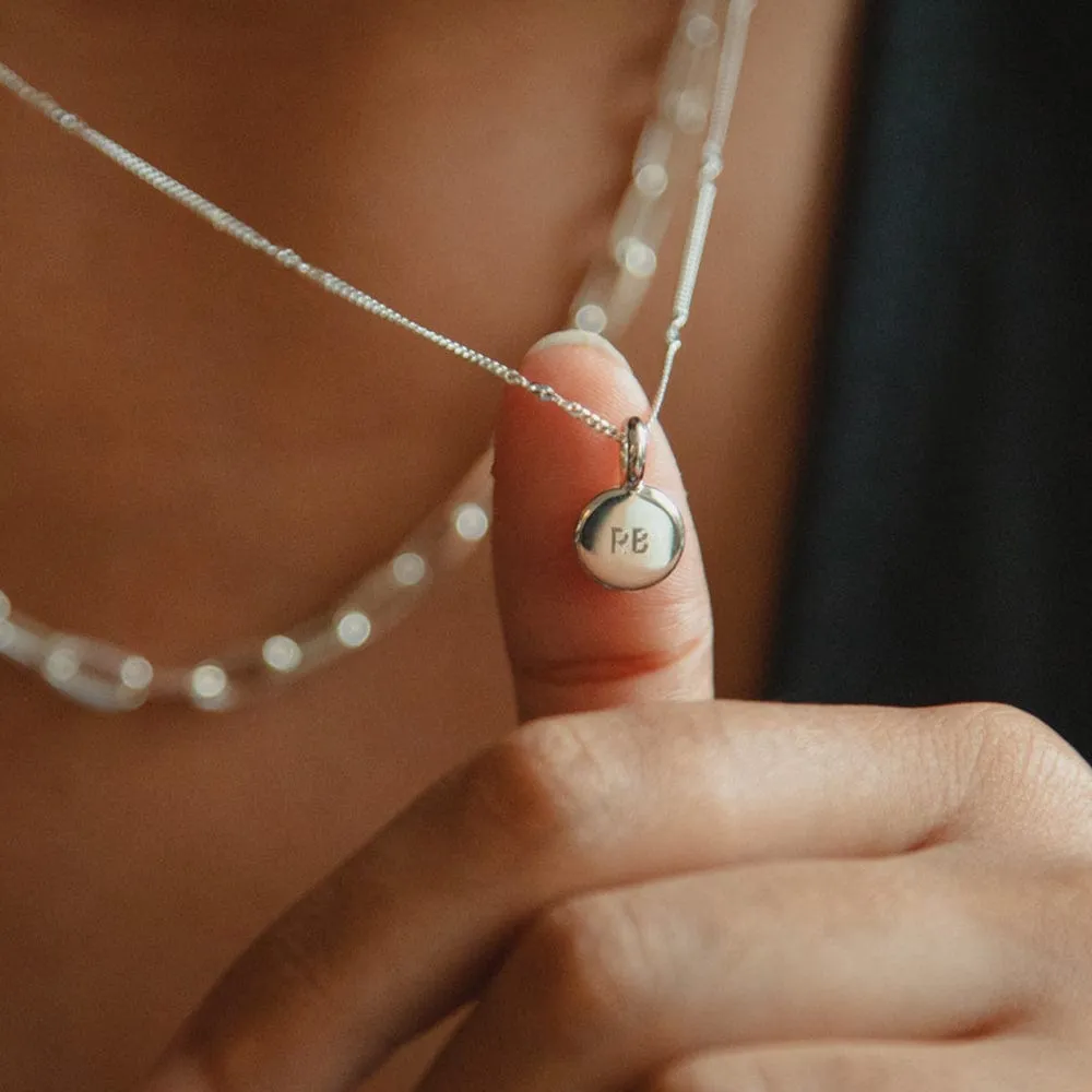Engravable Mini Pendant Sterling Silver