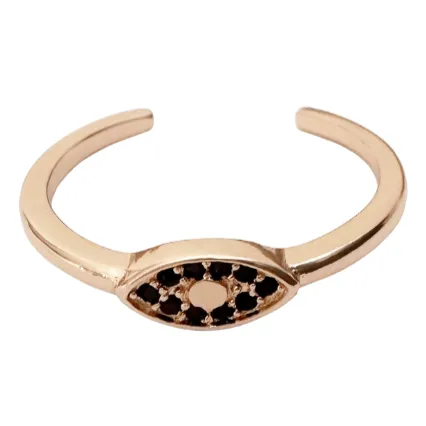 Evil Eye Rose Gold Ring