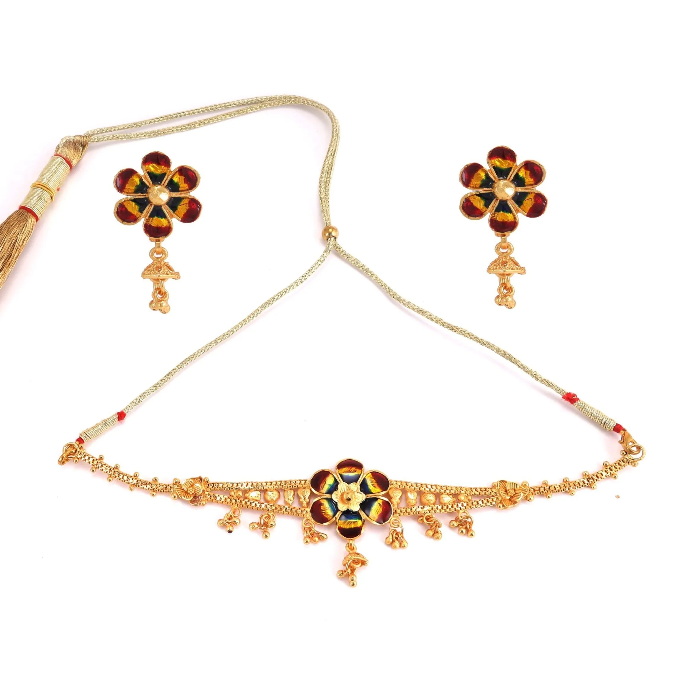 Floral Minakari Choker Set