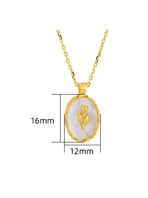 Flower Necklace 925 Sterling Silver Mother of Pearl Shell 18K Gold Vermeil Vintage Style Jewelry