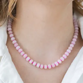 Gem   Mini Bead Necklace: Pink   Berry