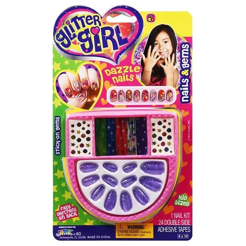 Glitter Girl Dazzle Nails Stick-On Gems