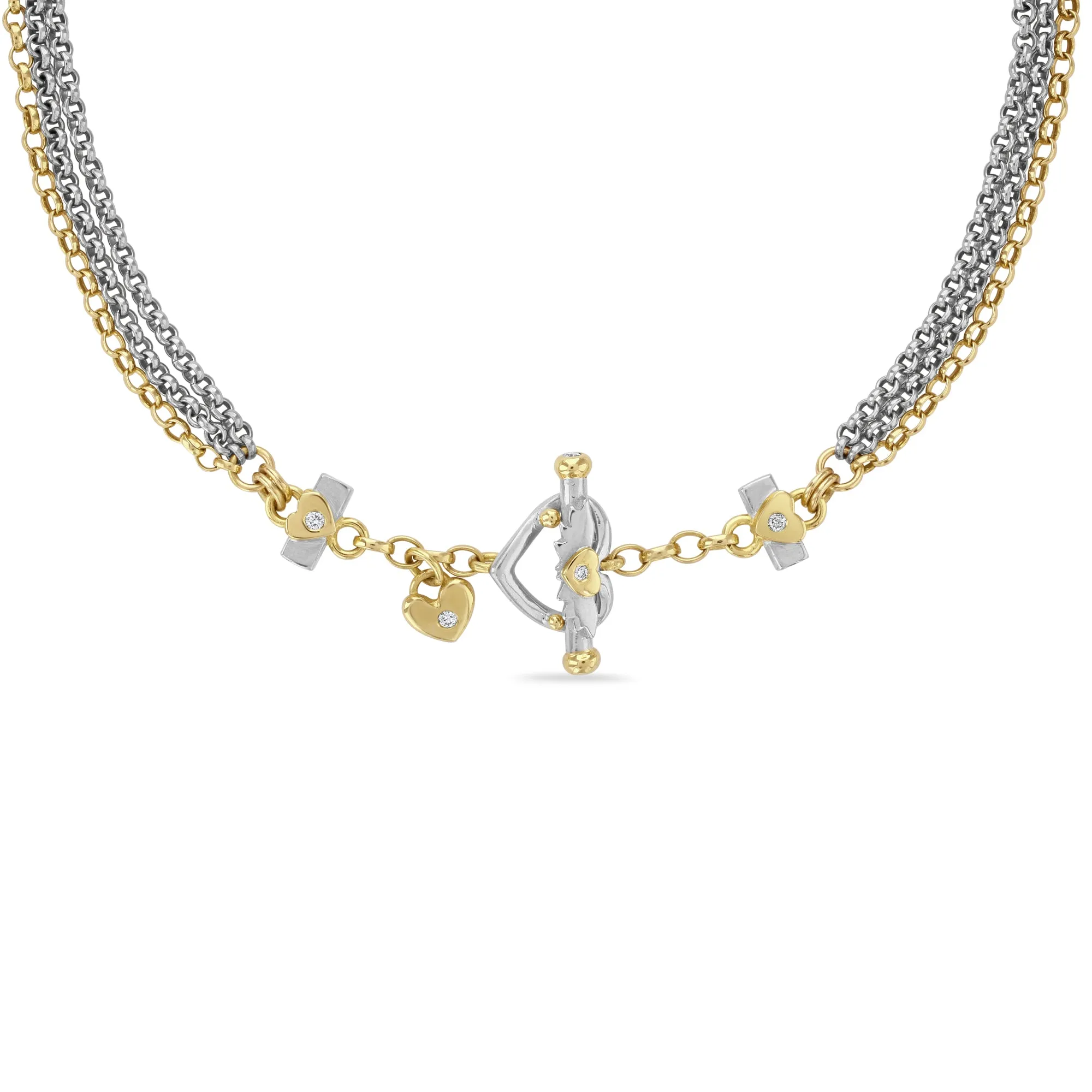 Gold & Diamond Algerian Loveknot Necklace