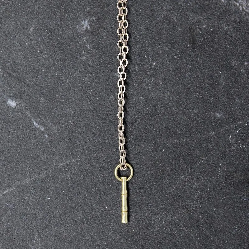 Gold and Silver Bamboo Necklace by 720