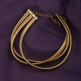 Gold Layered Choker Necklace