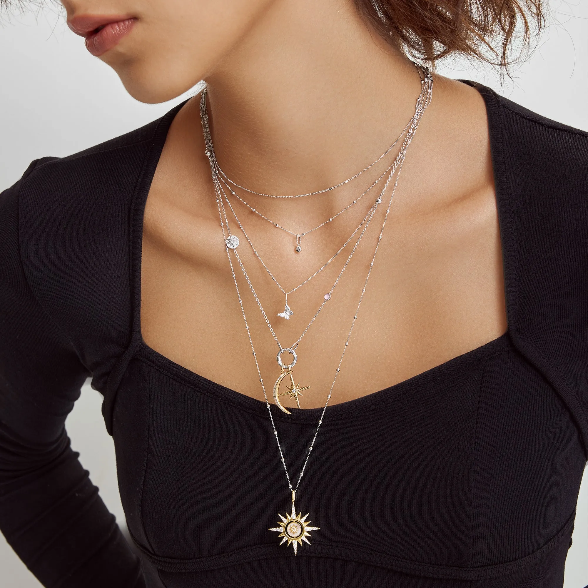 Gold Moon Pave Charm