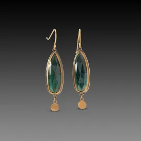 Green Tourmaline Drop Earrings