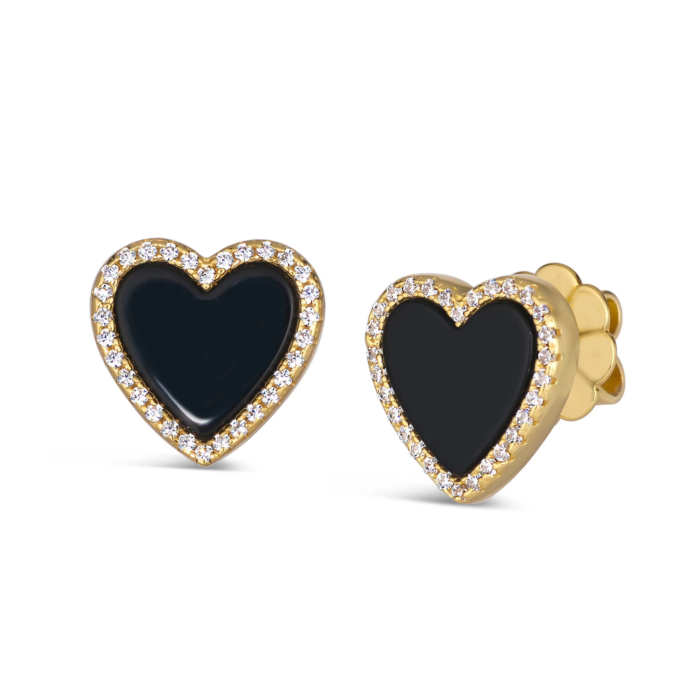 House of Hearts Onyx Earrings
