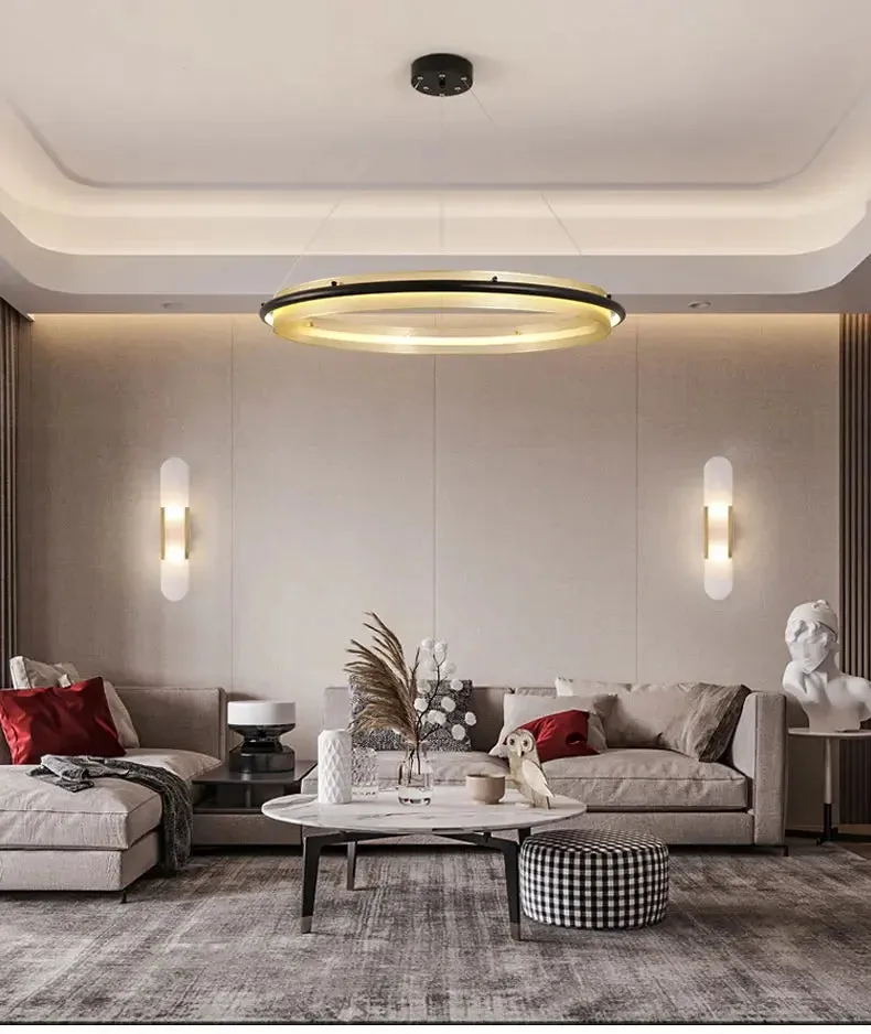 IIS Wogone Minimalist Circular/Rectangular LED Chandelier
