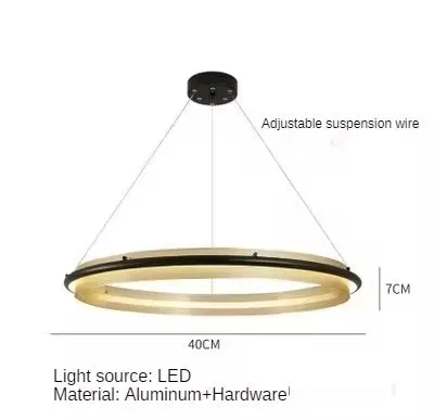 IIS Wogone Minimalist Circular/Rectangular LED Chandelier