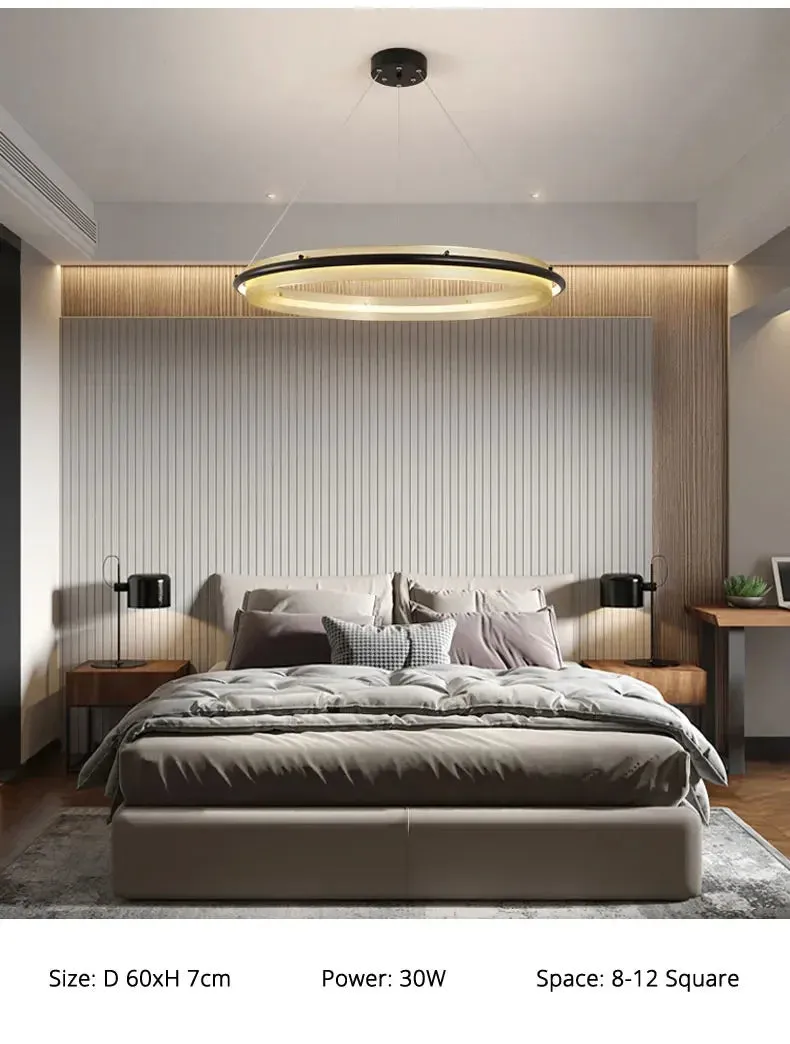 IIS Wogone Minimalist Circular/Rectangular LED Chandelier