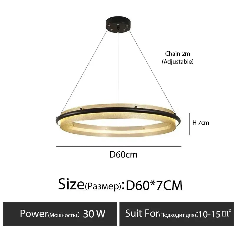 IIS Wogone Minimalist Circular/Rectangular LED Chandelier