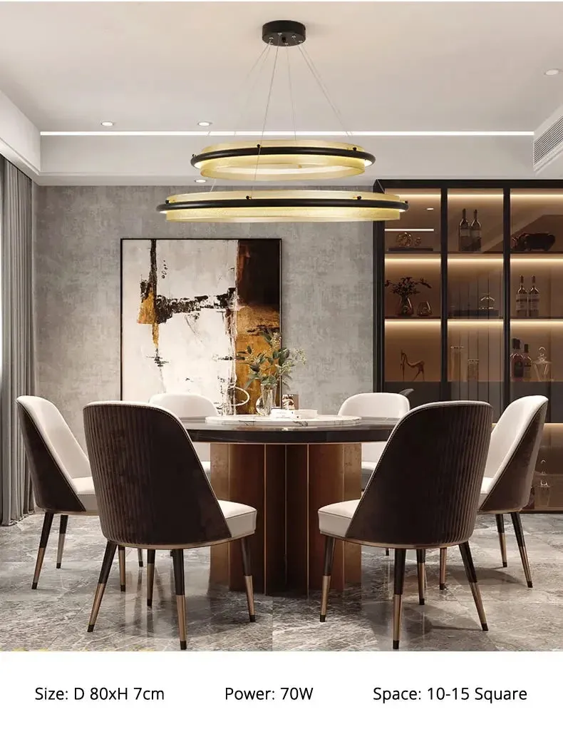 IIS Wogone Minimalist Circular/Rectangular LED Chandelier