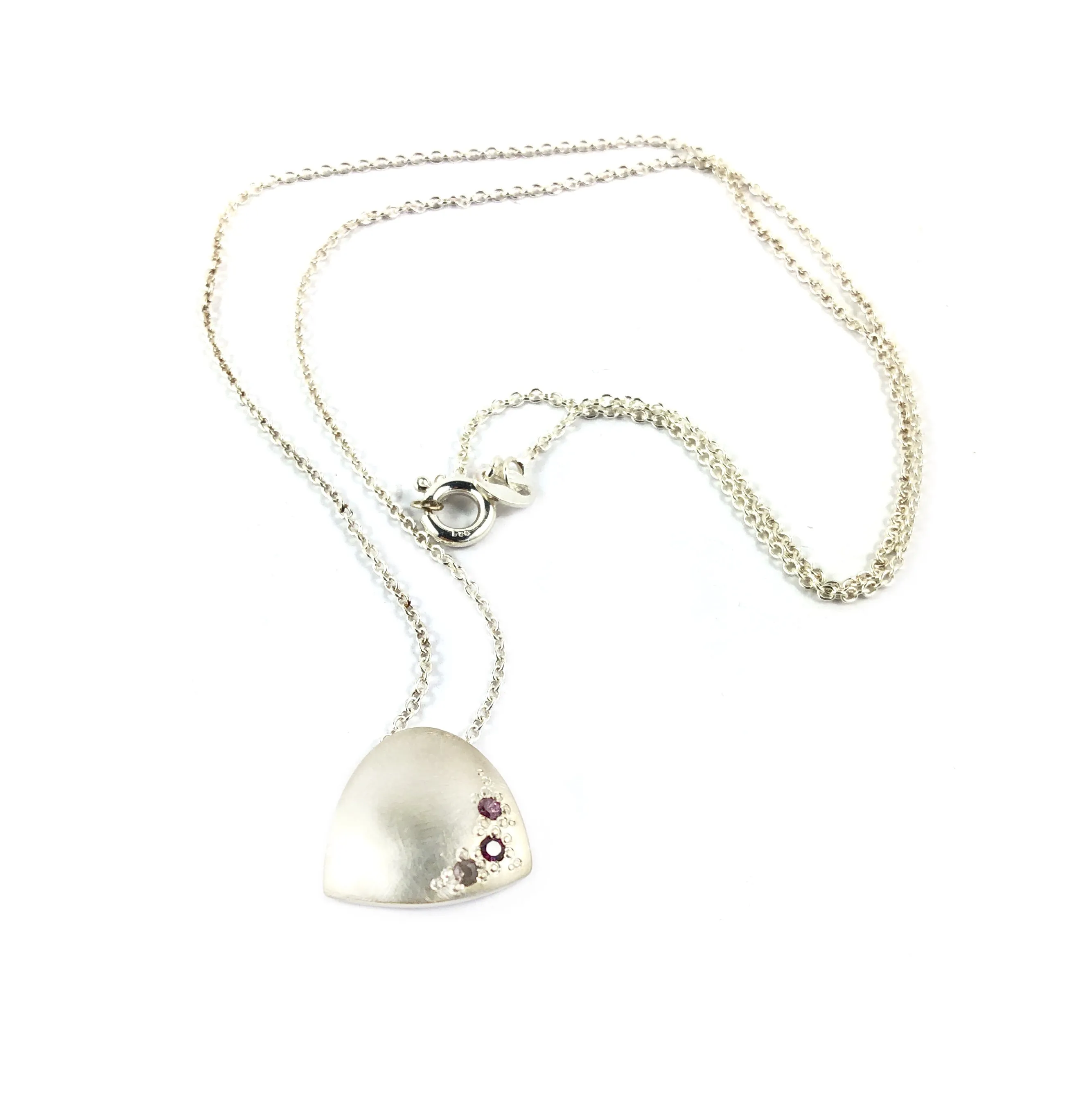 Iota Pendant Pink Sapphires - Erin Pearce