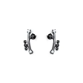 Ivy 3rd Sister Earrings [Black/White gems]