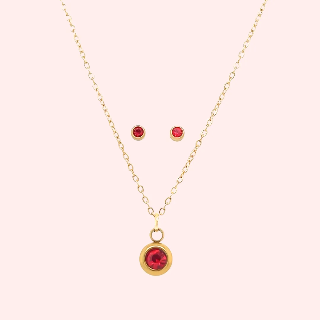 Kids Colourful Hypoallergenic Necklace and Earring Set
