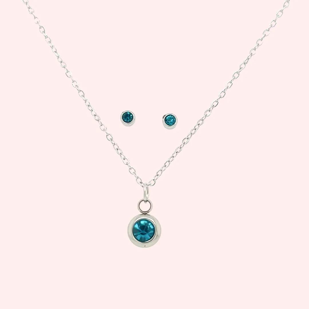 Kids Colourful Hypoallergenic Necklace and Earring Set