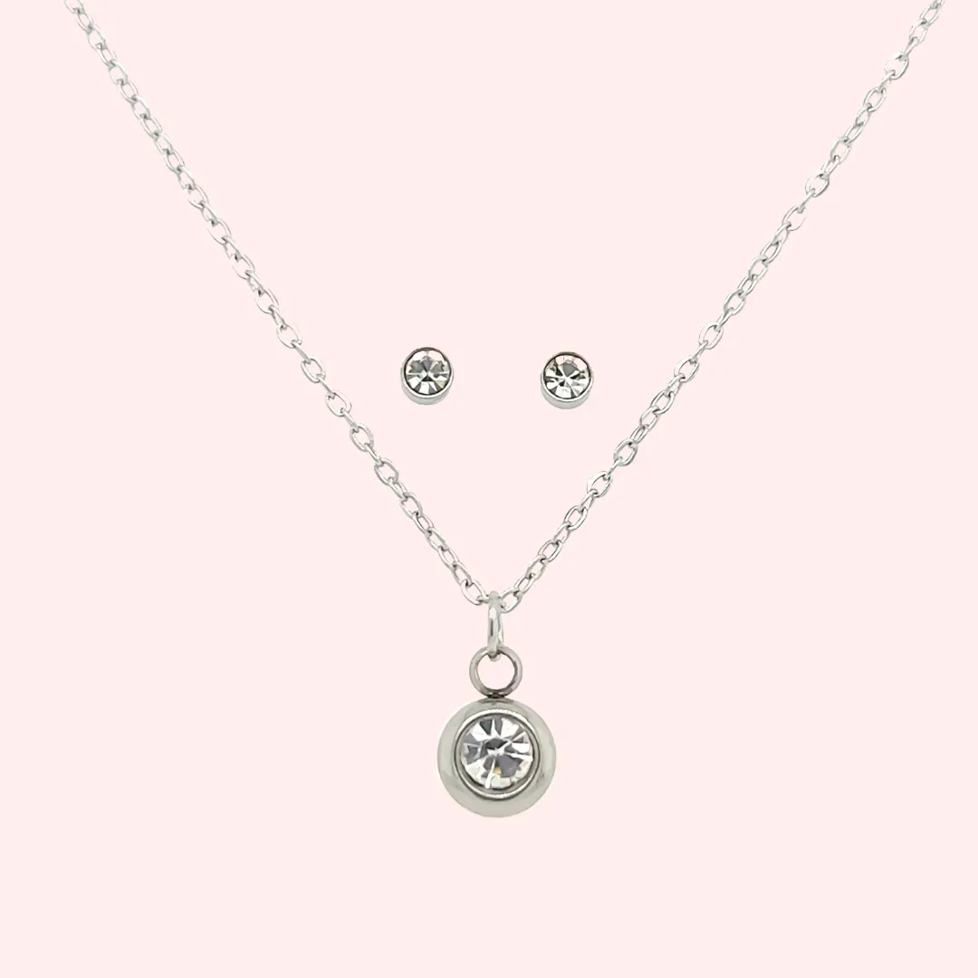 Kids Colourful Hypoallergenic Necklace and Earring Set