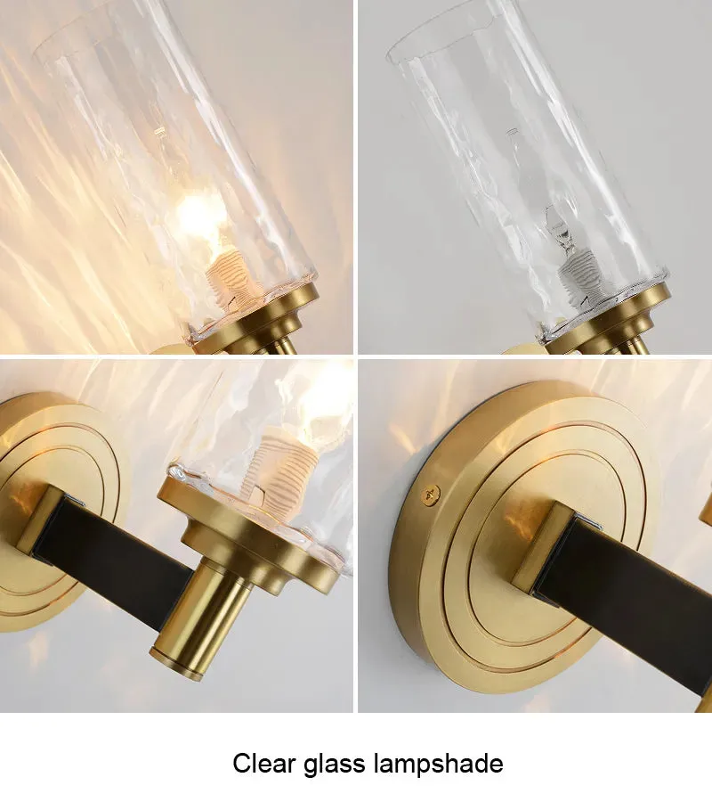 KUNG Modern Lustre Crystal Wall Lamp Bronze