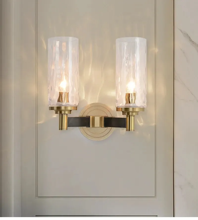 KUNG Modern Lustre Crystal Wall Lamp Bronze