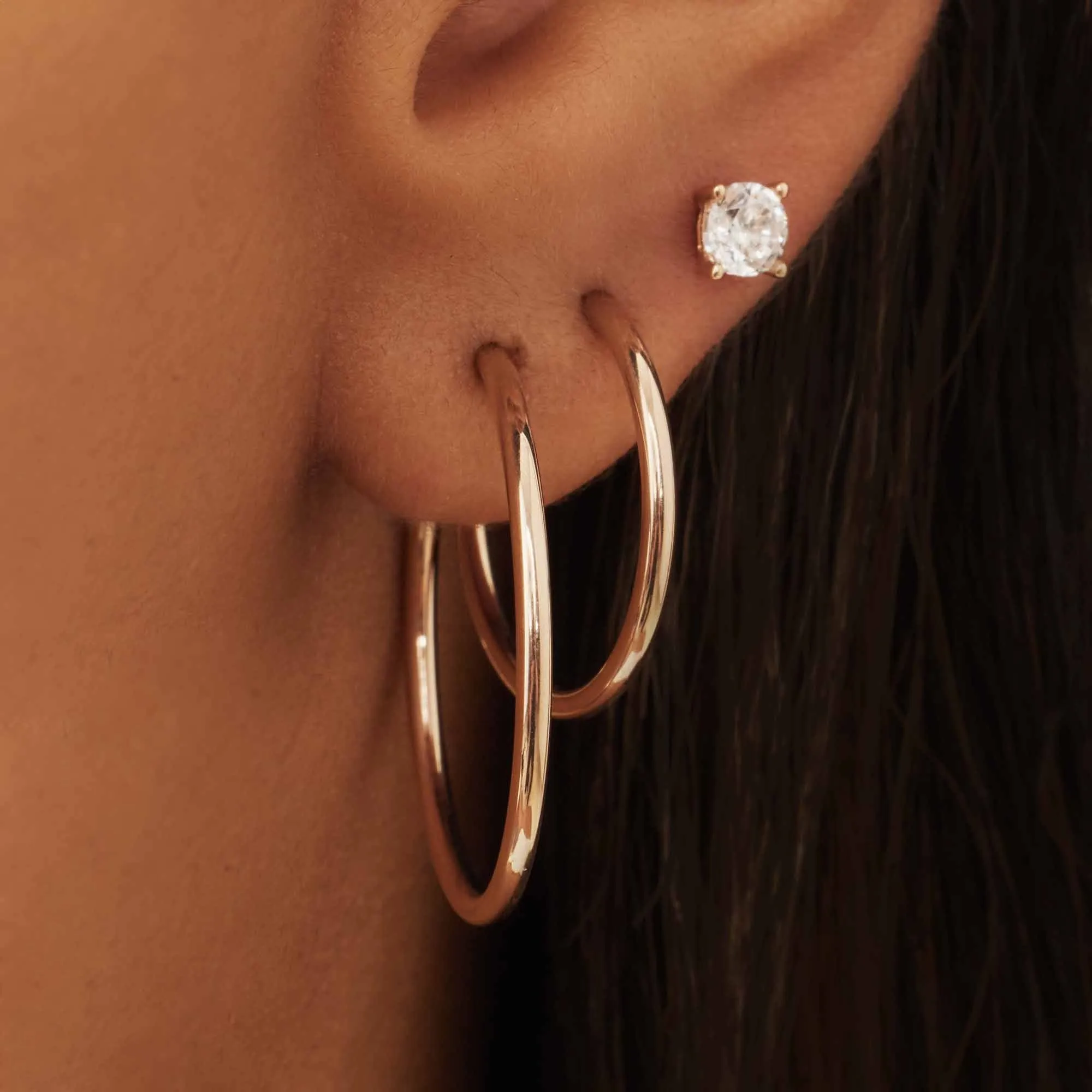 La Concorde Cerise 14 karat rose gold hoop earrings (20 mm)