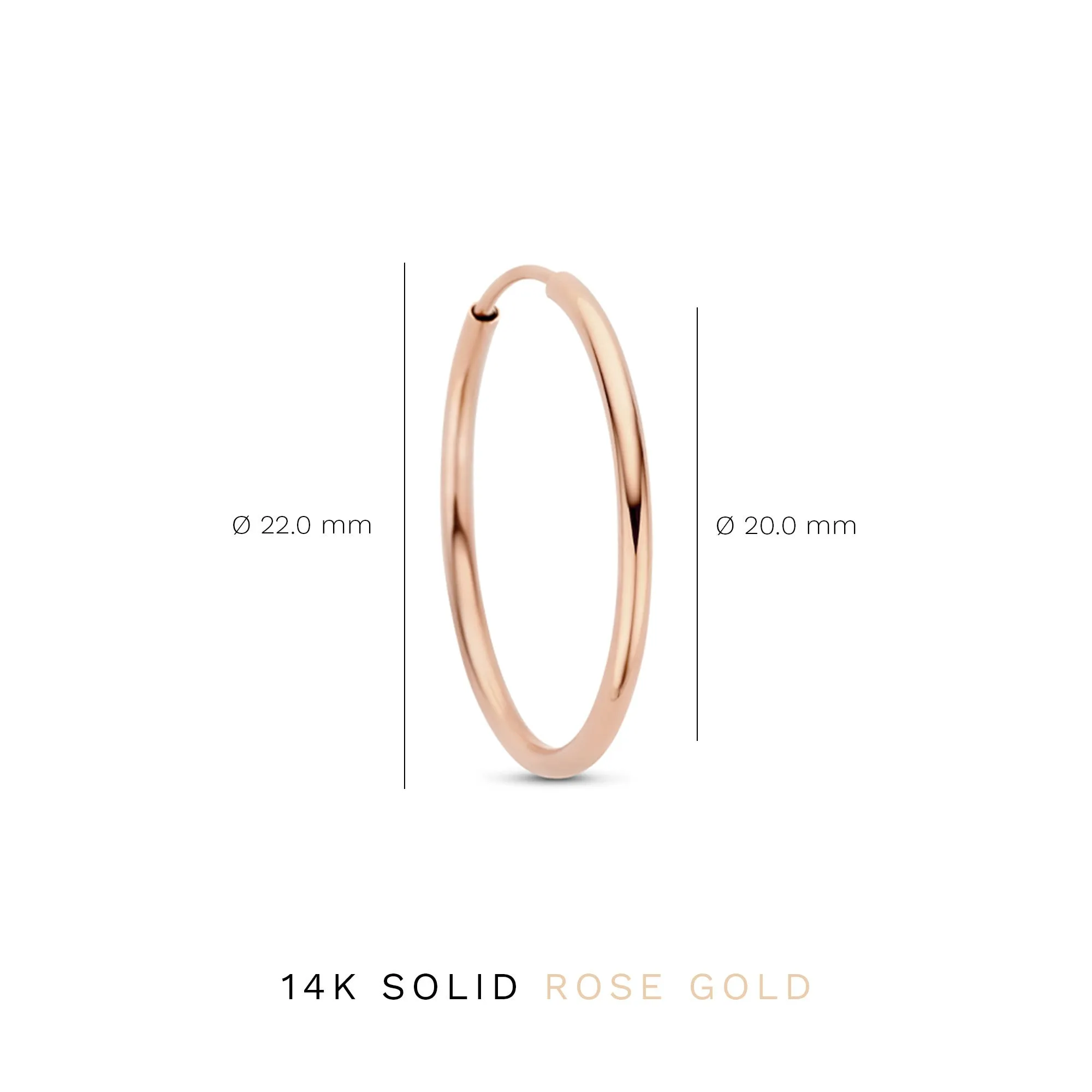 La Concorde Cerise 14 karat rose gold hoop earrings (20 mm)