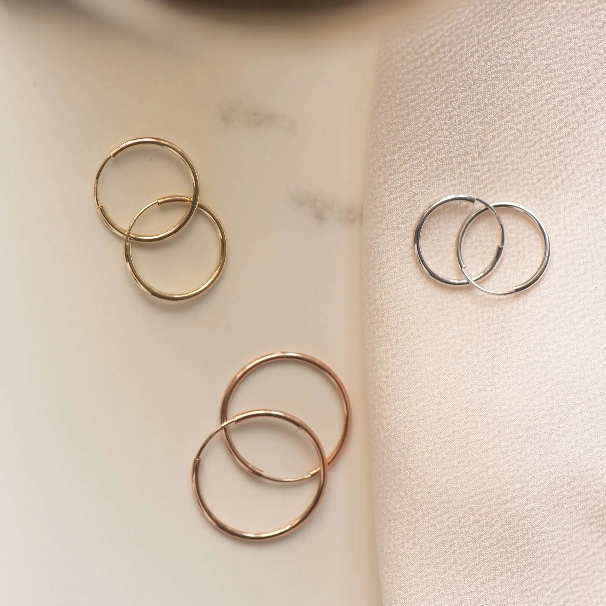 La Concorde Cerise 14 karat rose gold hoop earrings (20 mm)