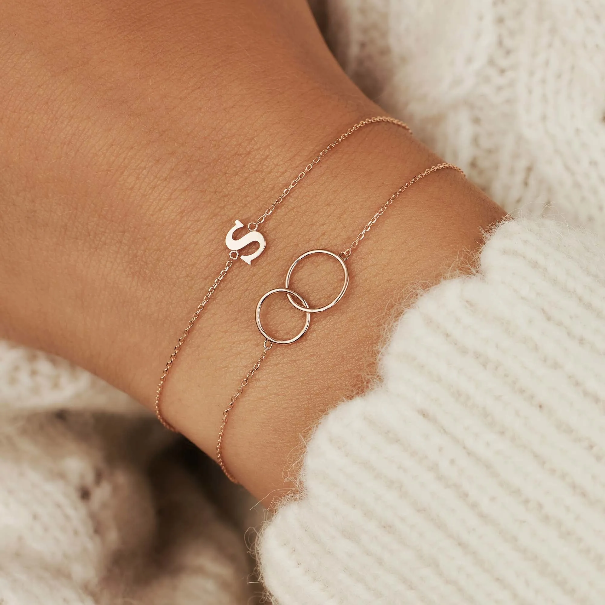 La Concorde Loulou 14 karat rose gold bracelet with circles