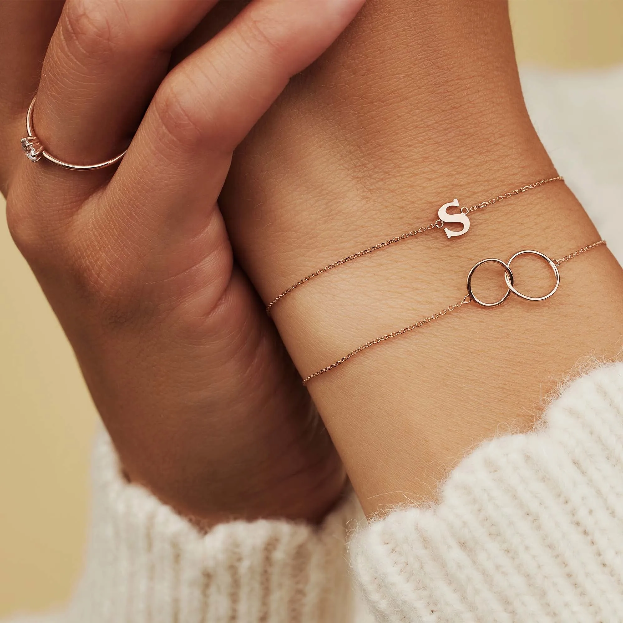 La Concorde Loulou 14 karat rose gold bracelet with circles
