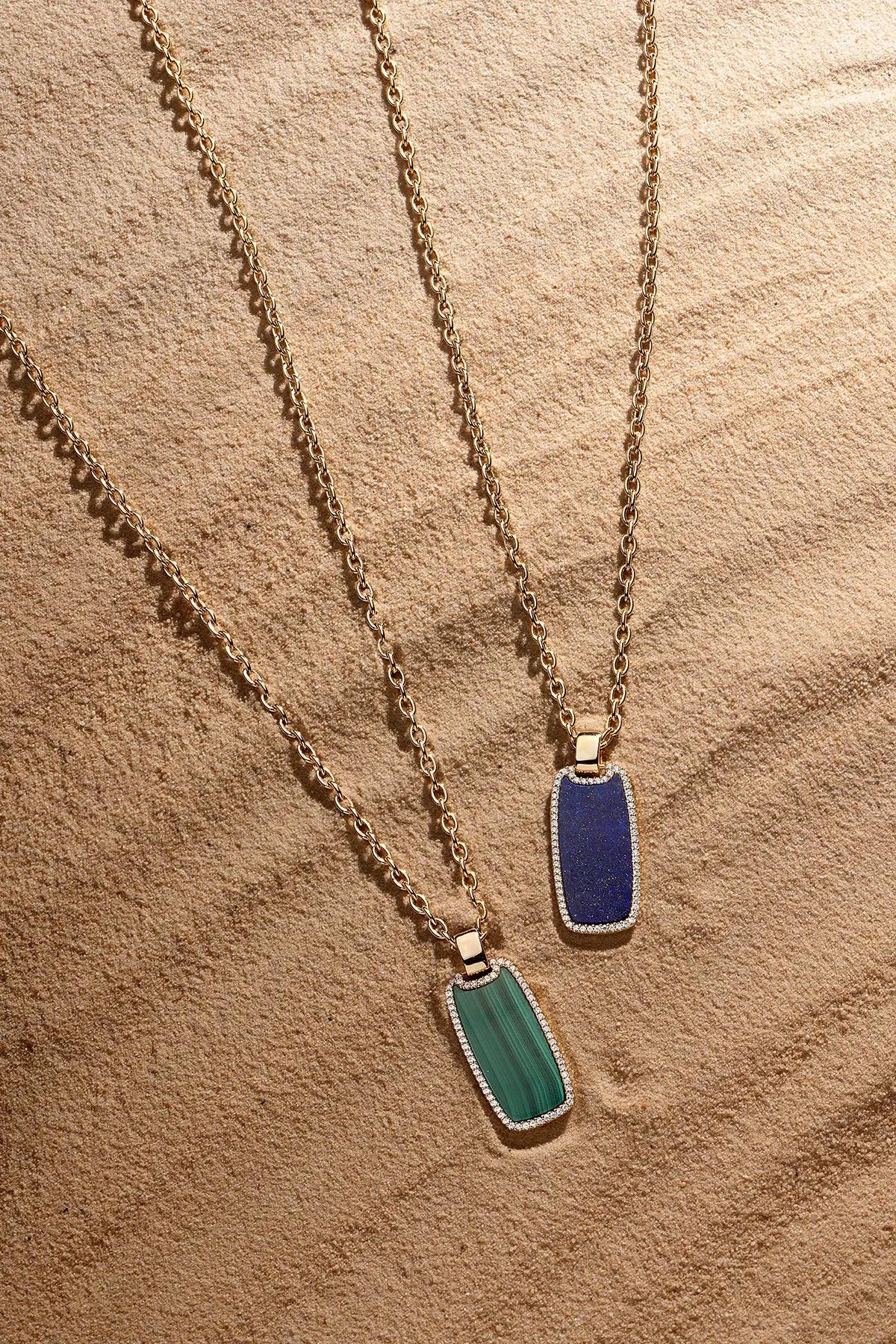 Lapis Lazuli Medal Chain Necklace