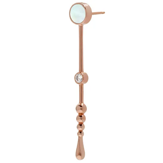 Loyalty Wand Earrings in 18k Rose Gold