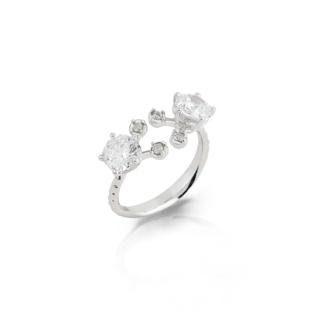 Mini Gems Ring [White gems]