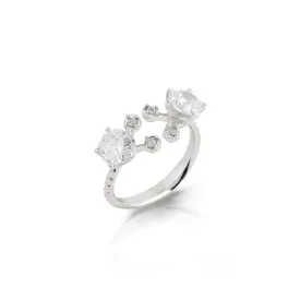Mini Gems Ring [White gems]