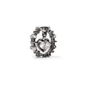 Mini Pilot X Love Song Ring [White gems/Black gold]