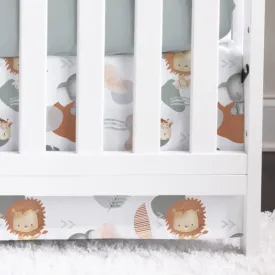 Modern Lion Light Crib Skirt