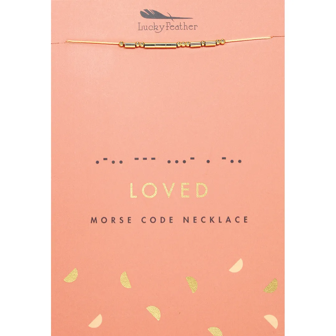 Morse Code Necklace - Loved