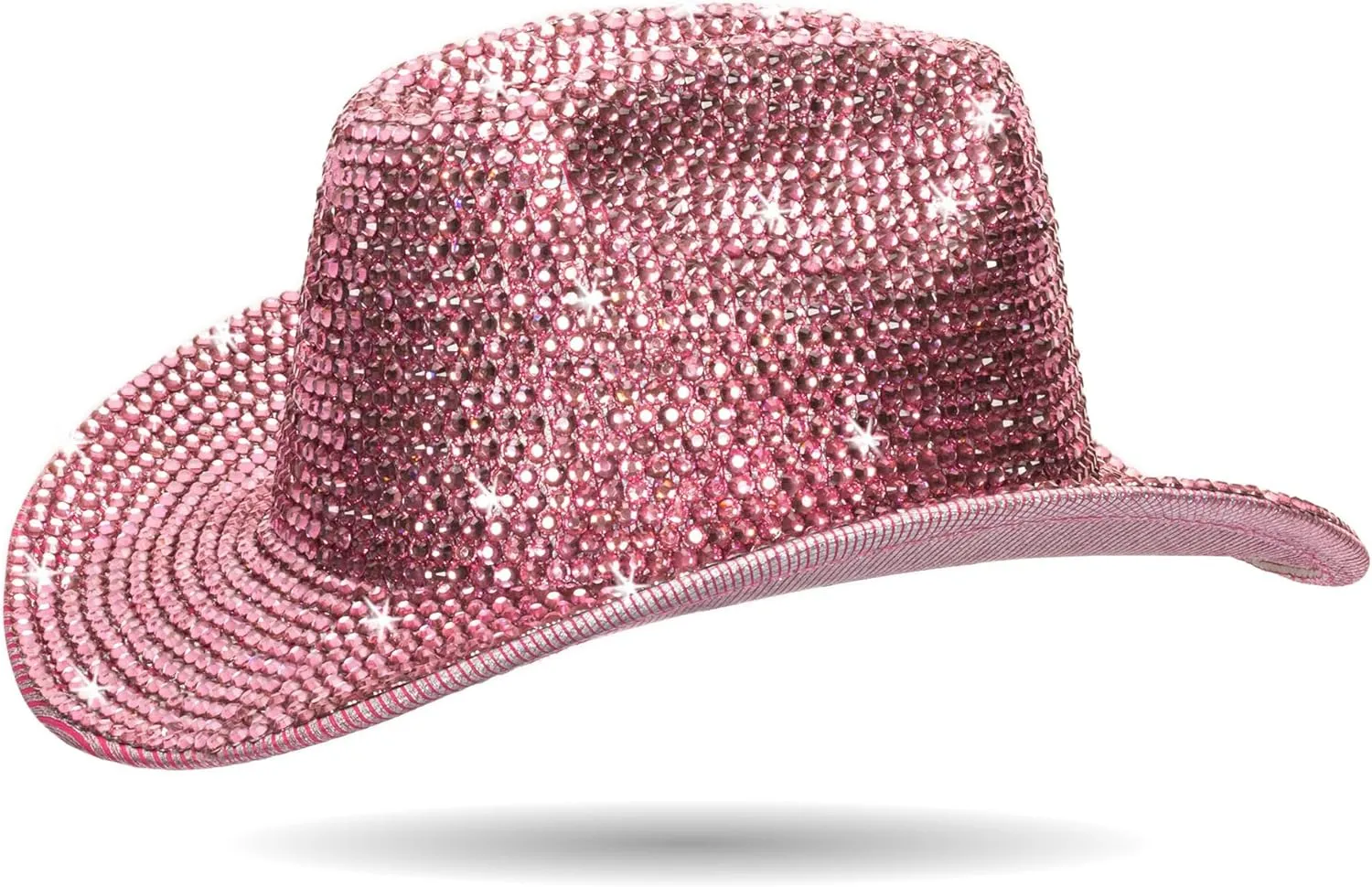 Neon Holographic Western Cowboy Hat for Womens - Glitter Cowgirl Hat for Disco Parties and Costumes