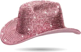 Neon Holographic Western Cowboy Hat for Womens - Glitter Cowgirl Hat for Disco Parties and Costumes