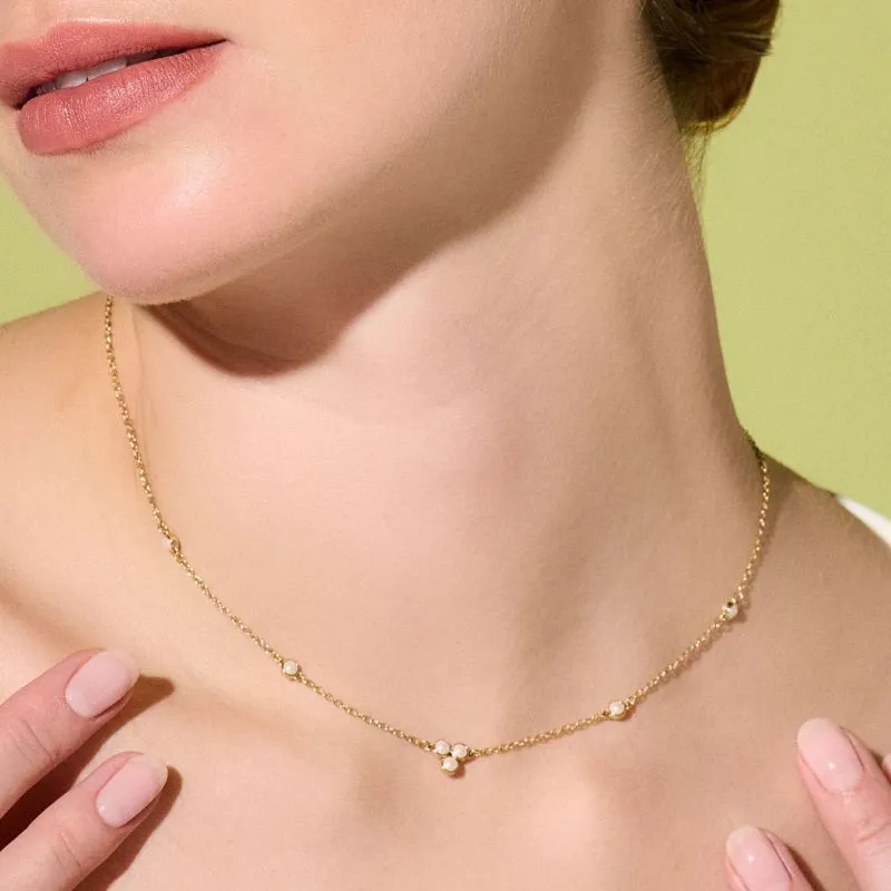 Olivia Burton Gold Peal Cluster Necklace 24100070